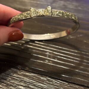 Kate Spade Glittering Silver Bow Bracelet